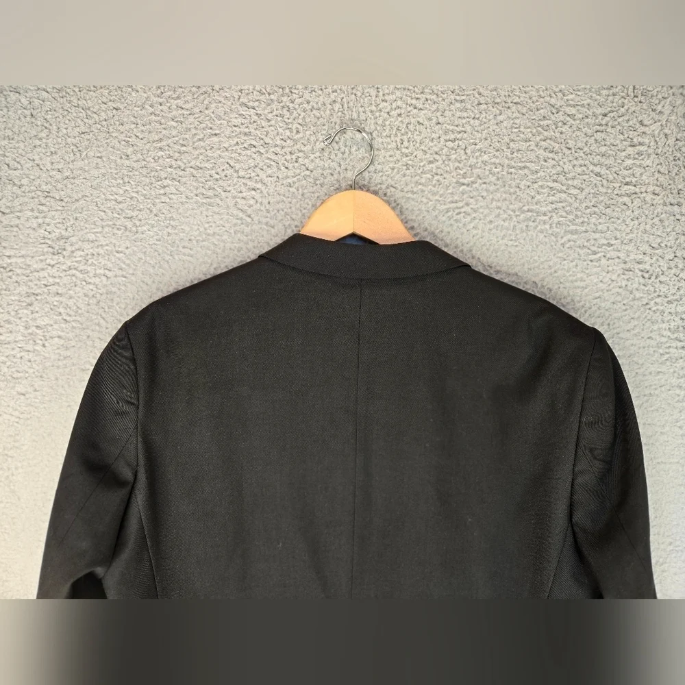 Braveman Mens Blazer Jacket Sz 42R Black 2 Button Front Out &  Inside Pockets